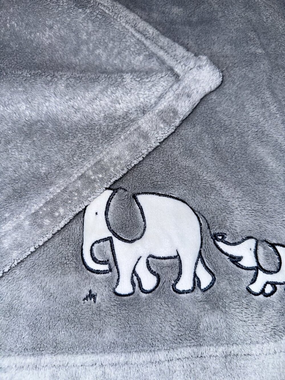 Cloud Island Gray Mom Dad Baby Elephant Blanket Plush Soft Target Embroidered